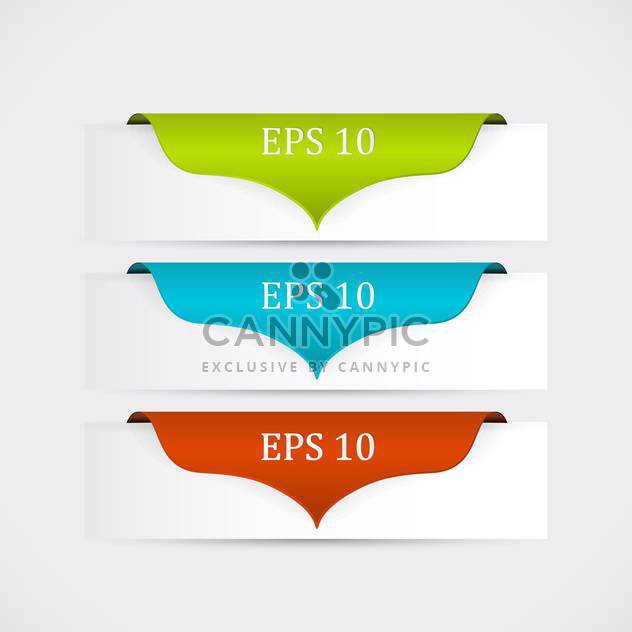 Vector set of colorful banners with copy space - Free vector #128795