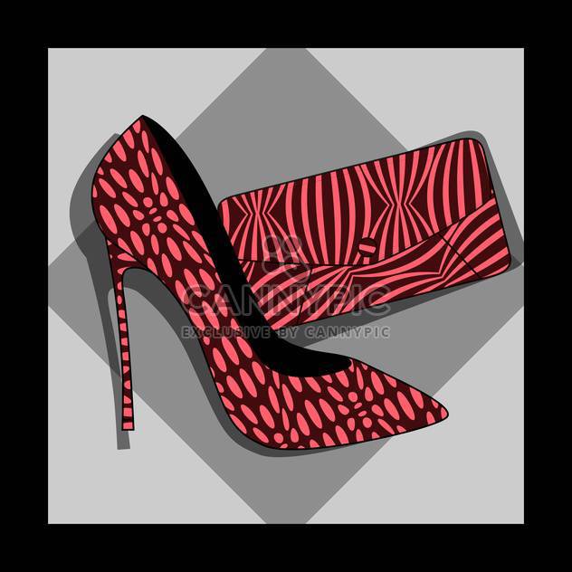 fashion female heel and purse - vector gratuit #129045 