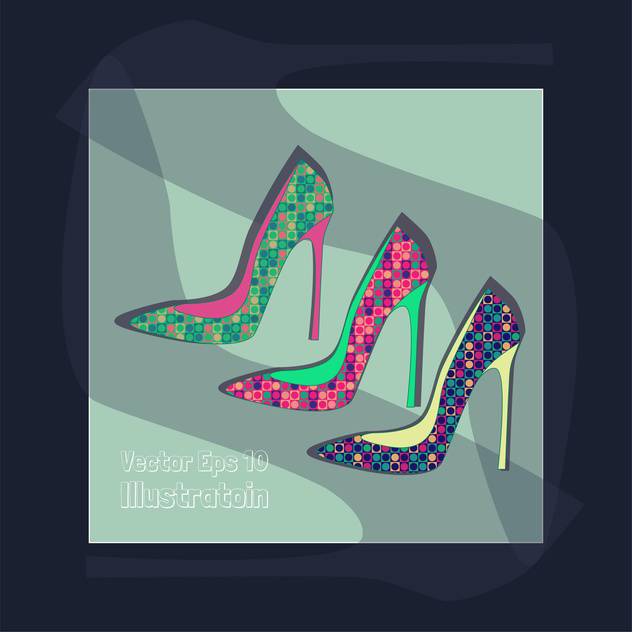 fashion female shoes set - vector gratuit #129155 