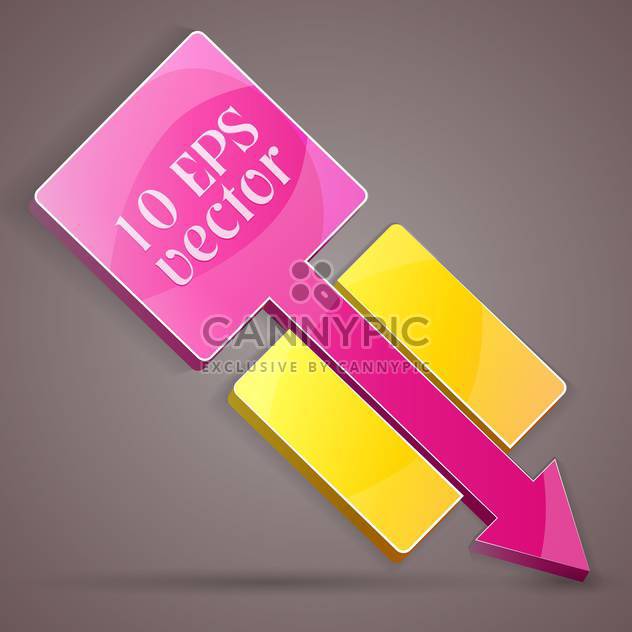 Vector illustration of colorful arrow banner - vector gratuit #129285 