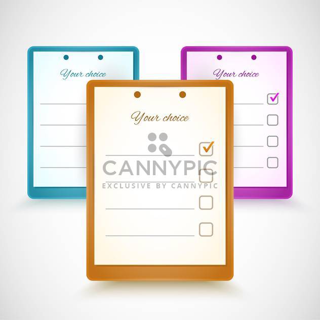 Vector illustration of colorful application forms - Free vector #129445