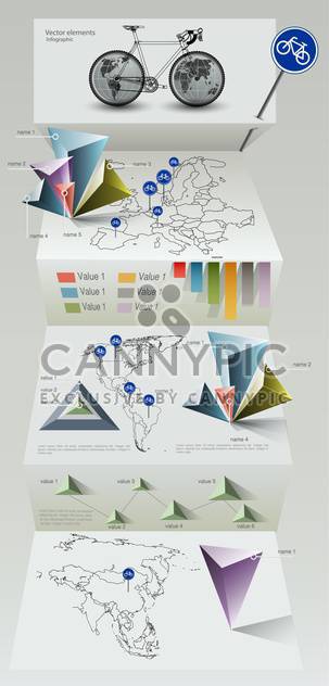 Vector paper origami infographic elements - Kostenloses vector #129725