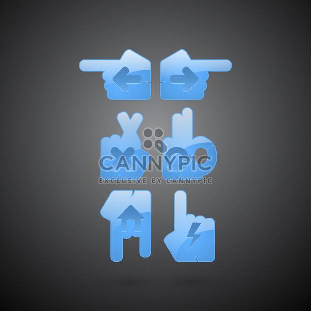 Vector glossy hands browser buttons - Kostenloses vector #130025