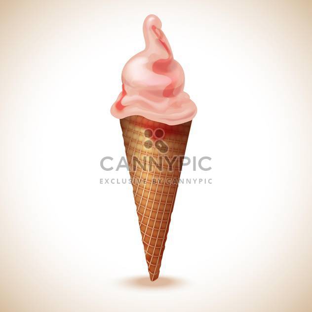 Vector illustration of Ice cream cone - Free vector #130205