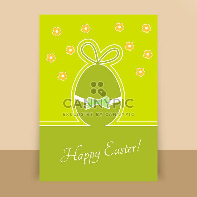 paper happy easter egg card - vector gratuit #130275 