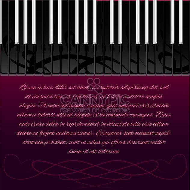 piano keyboard with space for text - vector gratuit #130335 