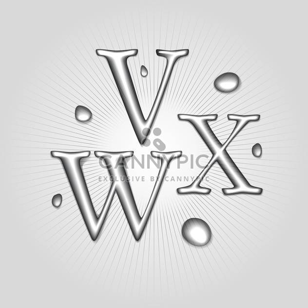 Vector water letters V, W, X - vector gratuit #130365 