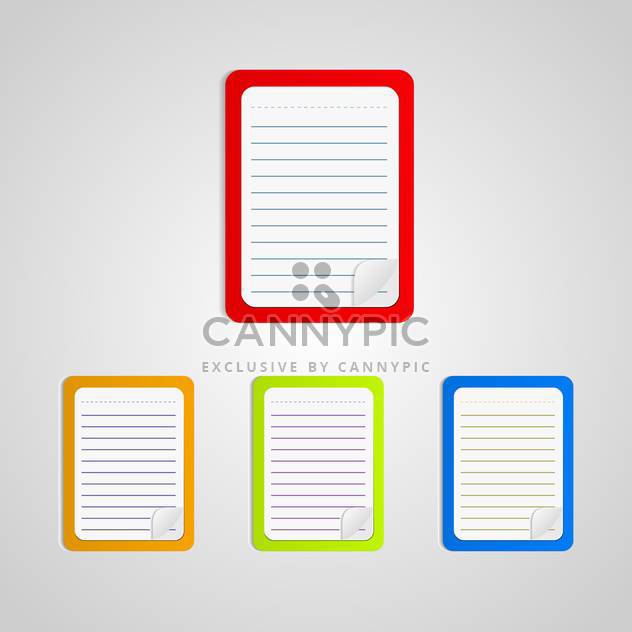 Set with colored notebooks isolated on white background - Free vector #130395