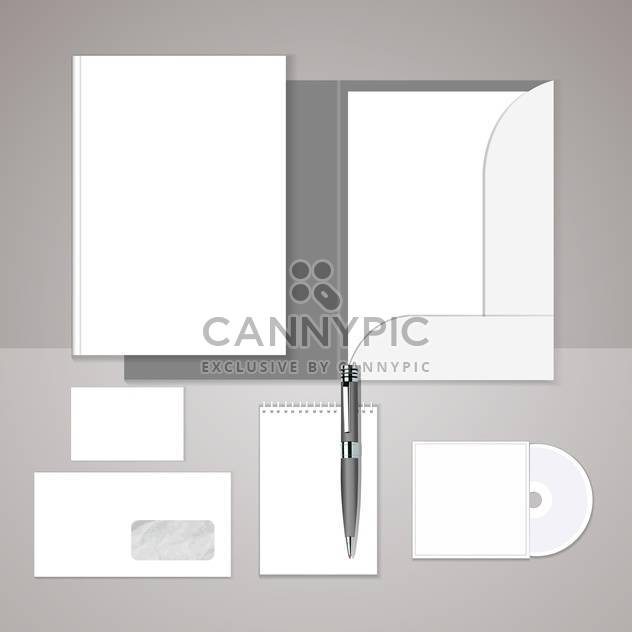 vector set of templates corporate identity on grey background with text place - Kostenloses vector #130775