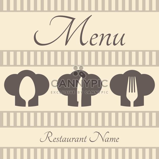 Restaurant sign menu with spoon, fork and knife - vector #130955 gratis