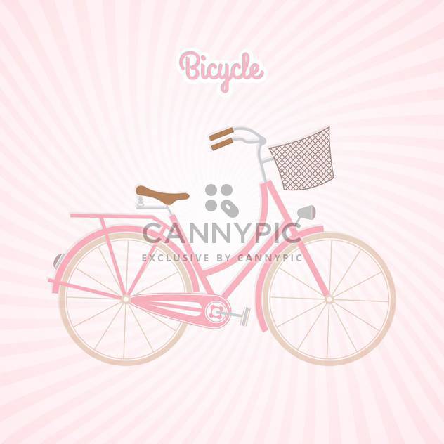 retro pink bicycle vector illustration - Kostenloses vector #130965