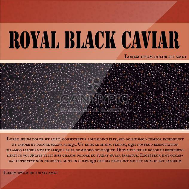 Royal black caviar label - vector #131085 gratis