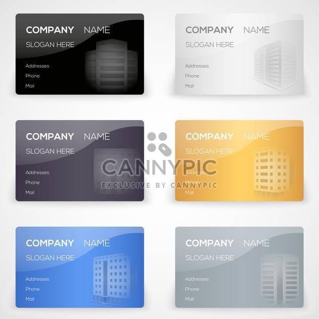 Vector set with business cards - vector gratuit #131185 