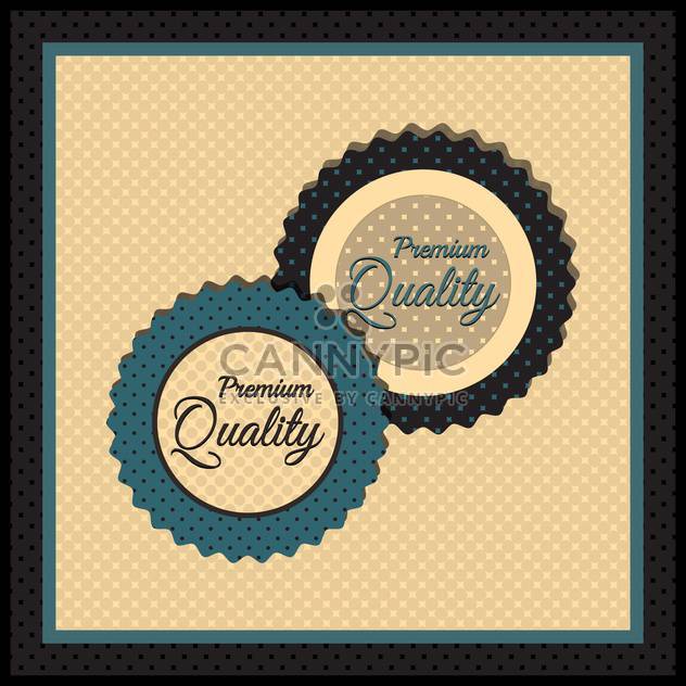 Collection of premium quality labels with retro vintage styled design - vector gratuit #131445 