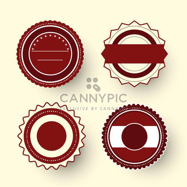 Collection of premium quality labels with retro vintage styled design - vector #131455 gratis