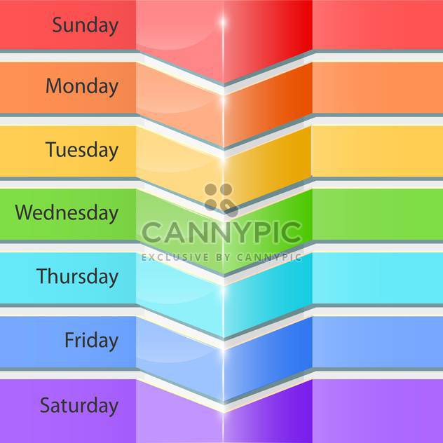 Banners with days of the week for planning - бесплатный vector #131515