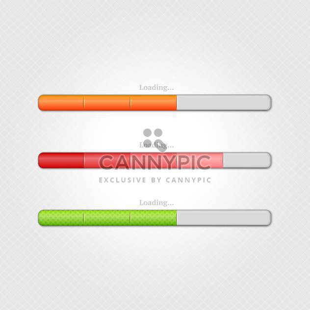 Vector loading bars on grey background - Free vector #131655
