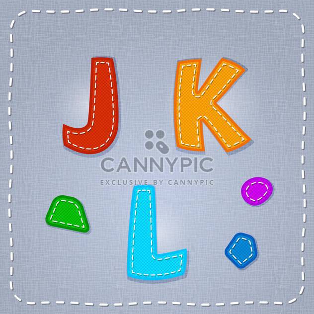 Vector colorful font on grey background - vector #131675 gratis