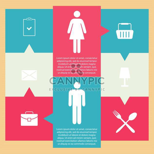 Set of icons on a theme communication vector illustration - vector #131985 gratis