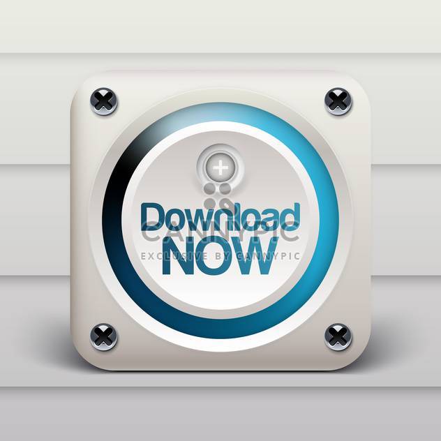 Download now white computer button icon - Free vector #132045