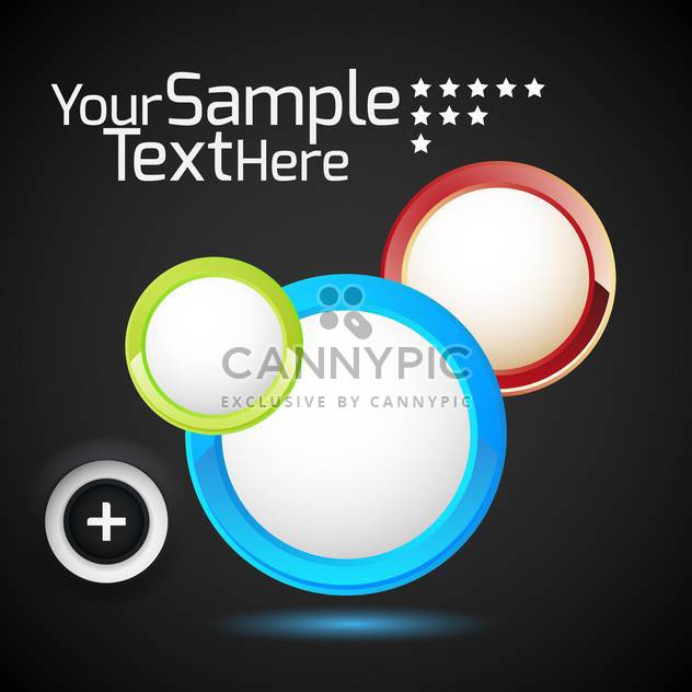 glossy round buttons set - vector gratuit #132755 