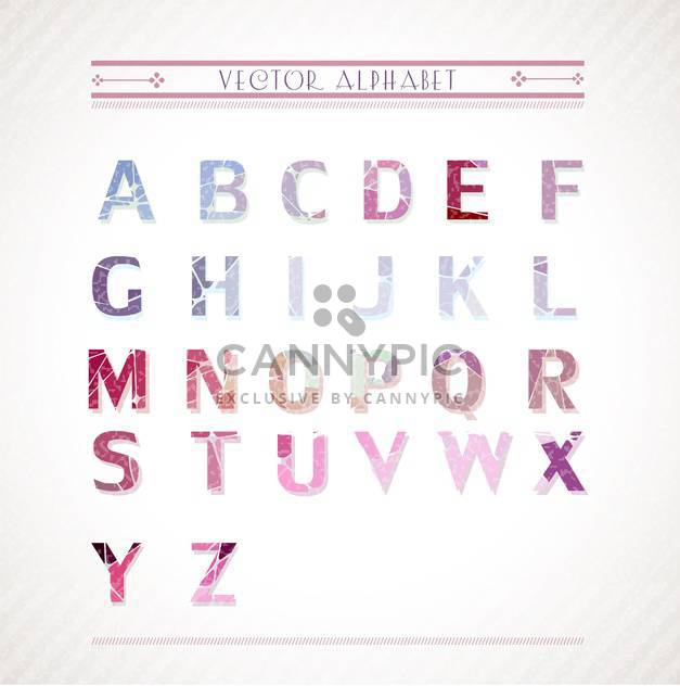colorful alphabet letters set - vector #133135 gratis