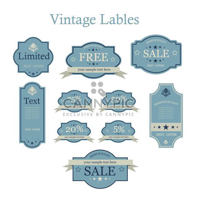 vector set of vintage labels - vector gratuit #133145 