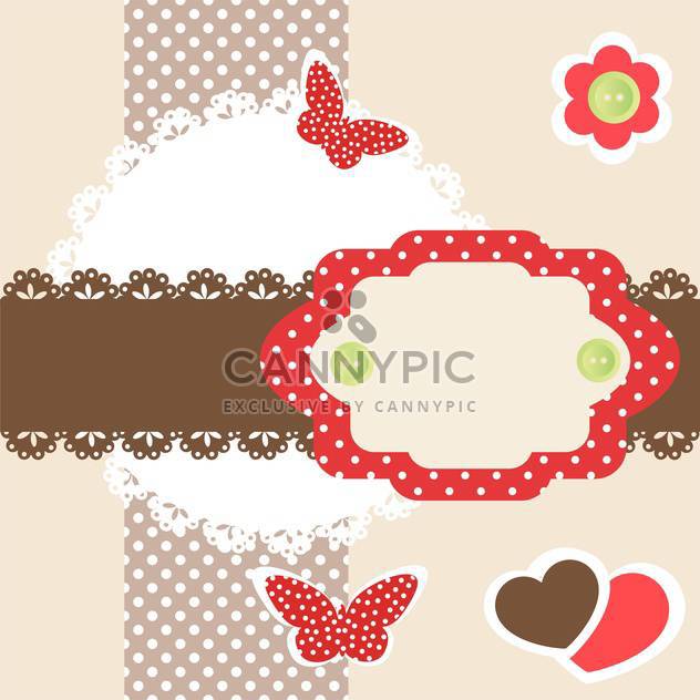 vector frame with flying butterflies - Free vector #133435