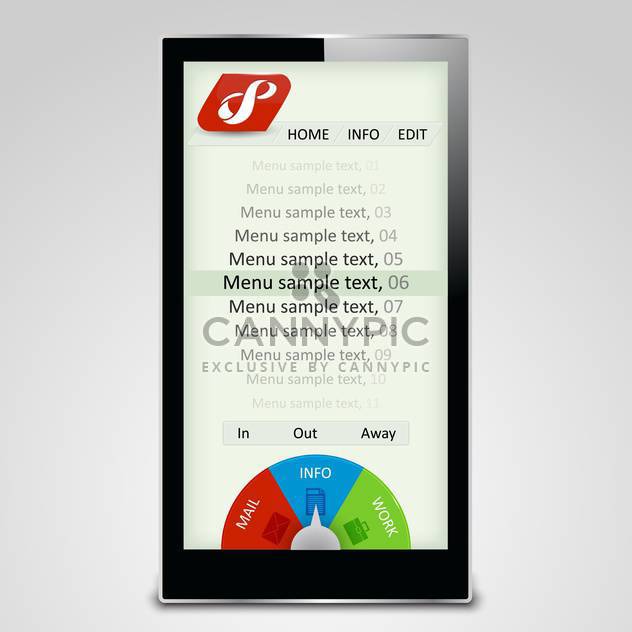 touchscreen multimedia menu background - Kostenloses vector #133475