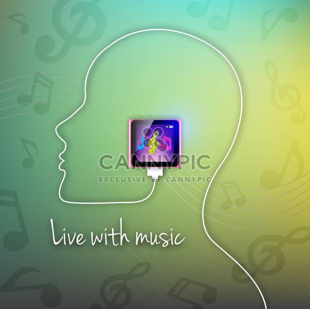 vector live with music background - бесплатный vector #133555