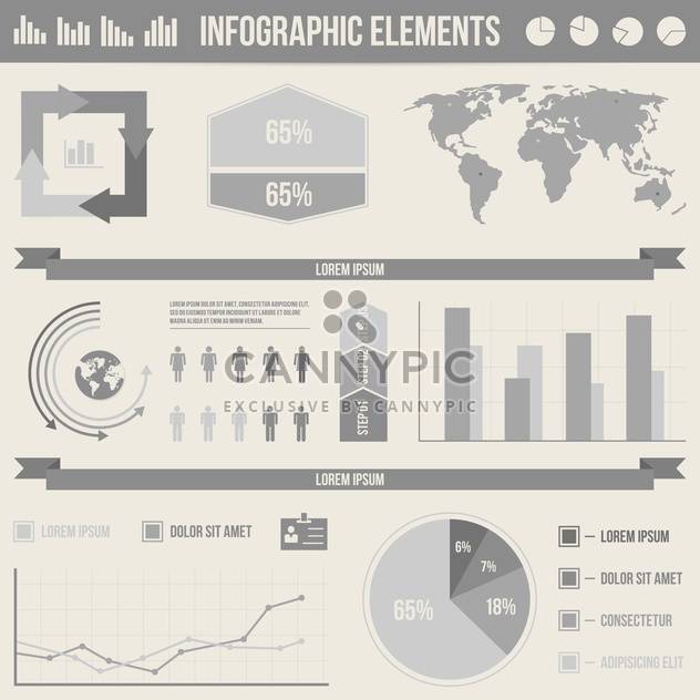 set elements of business infographics - vector gratuit #133675 
