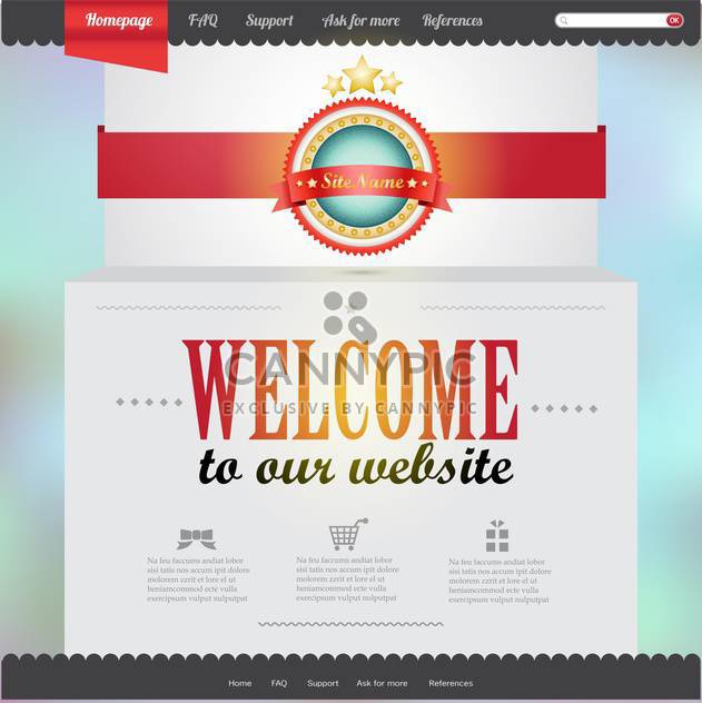 vector template of abstract website design - vector #133705 gratis