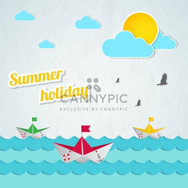 summer holidays vector background - vector gratuit #133745 