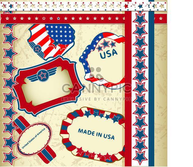 made in usa emblems background - vector gratuit #133755 