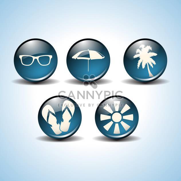 beach icons vector illustration - бесплатный vector #133965
