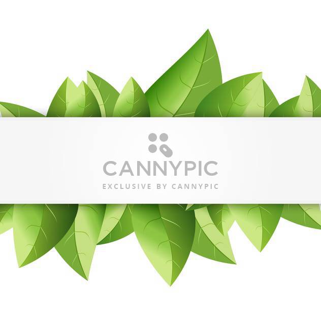 summer background with green leaves - Free vector #134265