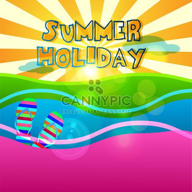 summer holiday vacation signs set - vector gratuit #134365 