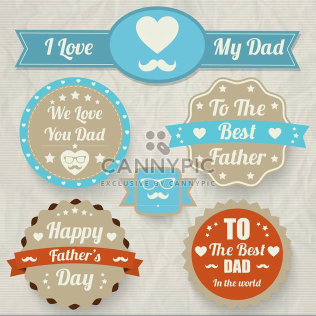 happy father's day set - Free vector #134375