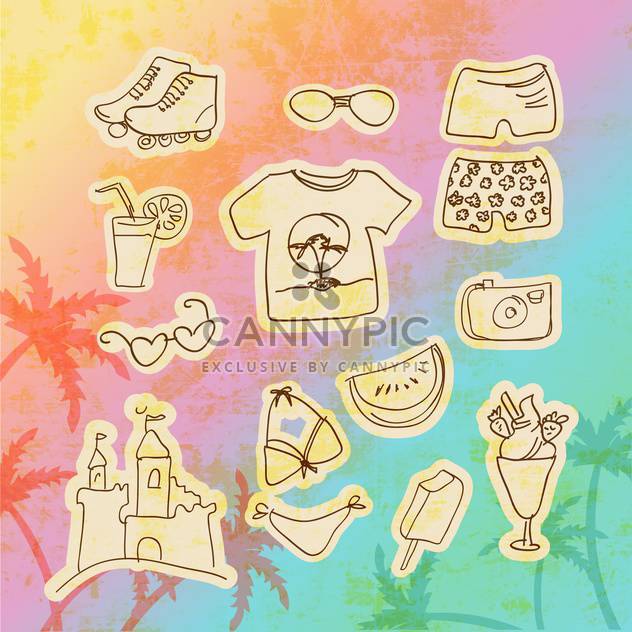 vector set of travel icons - Free vector #134725