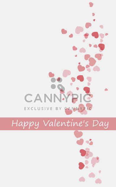 valentine's day background with hearts - vector gratuit #134815 