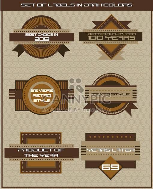 set of shop labels in retro style - Free vector #135105