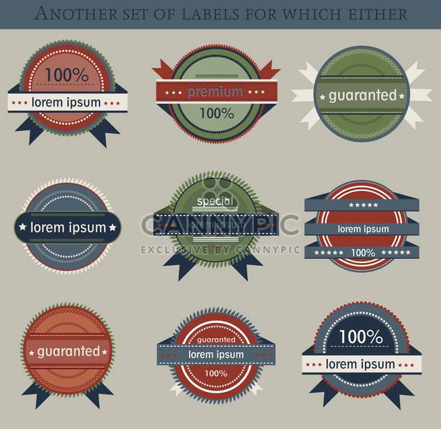 set of retro vector labels and badges background - Kostenloses vector #135205