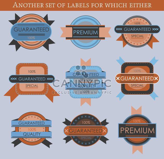 set of retro vector labels and badges background - vector #135215 gratis