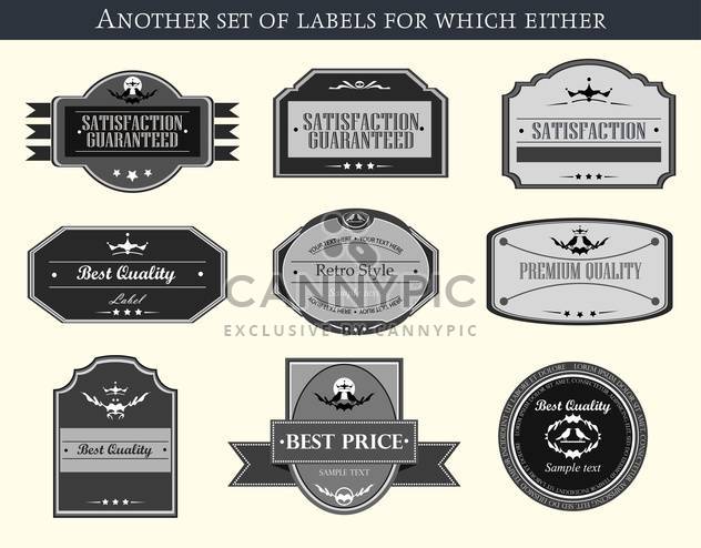 retro vector labels and badges set background - Free vector #135225