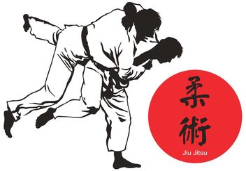 Free Jiu Jitsu Vector Silhouette - бесплатный vector #139095