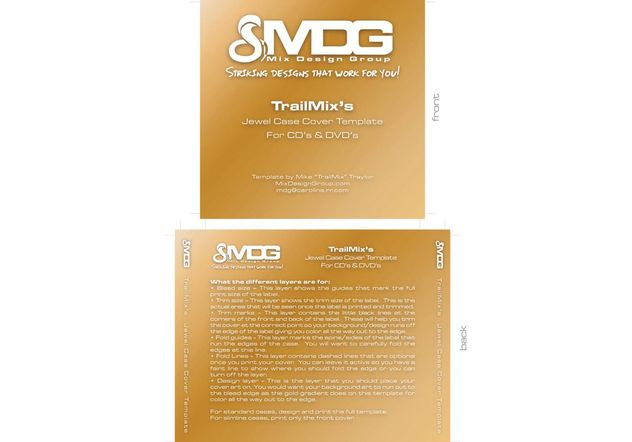 CD/DVD Label Template by MDG - Free vector #139345