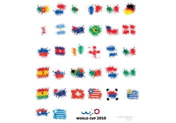 THE ART OF WORLD CUP FLAGS - vector gratuit #139435 