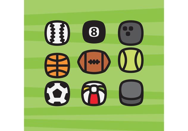 Sports Balls Icons - vector #139815 gratis