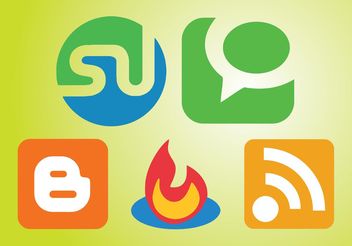 Social Communication Icons - Free vector #140445