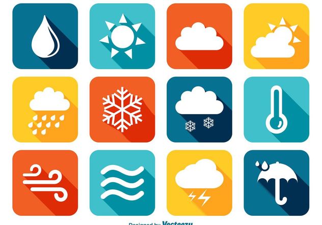 Colorful Weather Icons - Kostenloses vector #140985